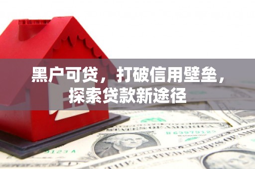 临渭黑户可贷，打破信用壁垒，探索贷款新途径