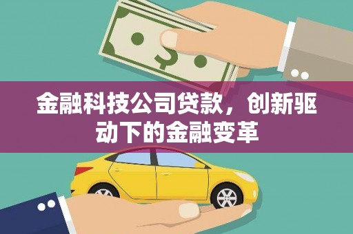 临渭金融科技公司贷款，创新驱动下的金融变革
