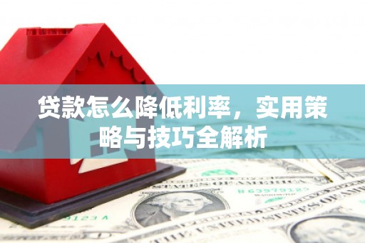 临渭贷款怎么降低利率，实用策略与技巧全解析