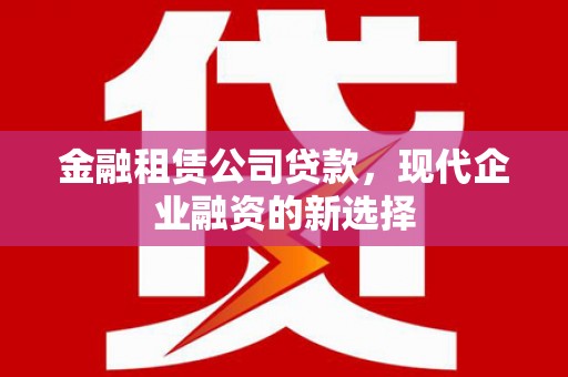 临渭金融租赁公司贷款，现代企业融资的新选择