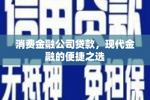 临渭消费金融公司贷款，现代金融的便捷之选