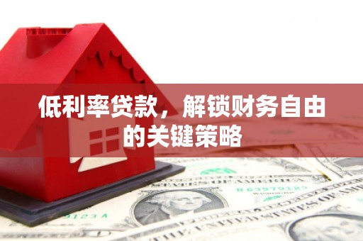 临渭低利率贷款，解锁财务自由的关键策略