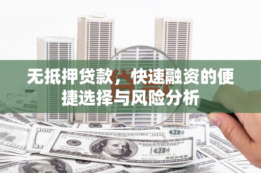 临渭无抵押贷款，快速融资的便捷选择与风险分析