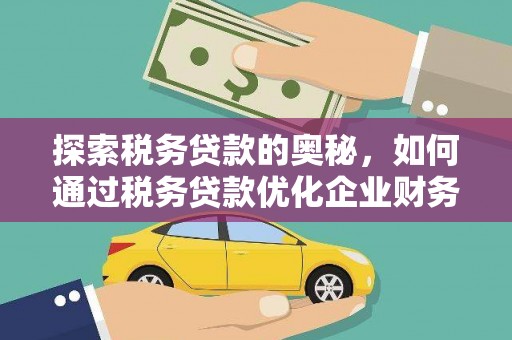 临渭探索税务贷款的奥秘，如何通过税务贷款优化企业财务
