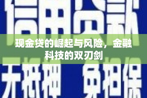 临渭现金贷的崛起与风险，金融科技的双刃剑
