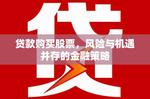 临渭贷款购买股票，风险与机遇并存的金融策略
