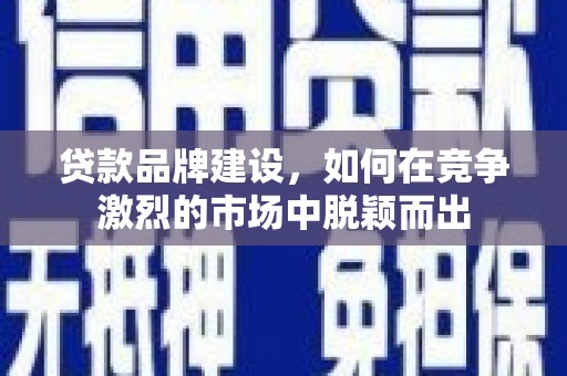 临渭贷款品牌建设，如何在竞争激烈的市场中脱颖而出