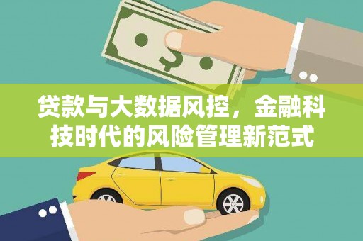 临渭贷款与大数据风控，金融科技时代的风险管理新范式