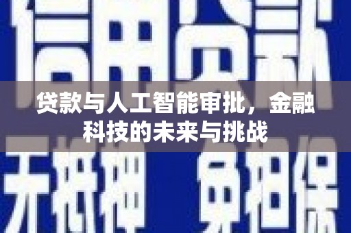 临渭贷款与人工智能审批，金融科技的未来与挑战