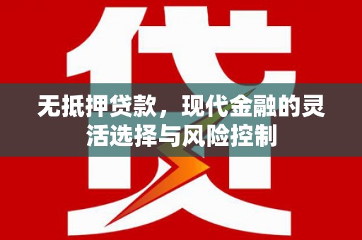 临渭无抵押贷款，现代金融的灵活选择与风险控制