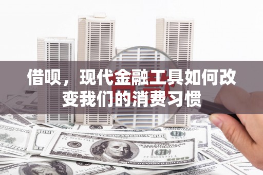 临渭借呗，现代金融工具如何改变我们的消费习惯