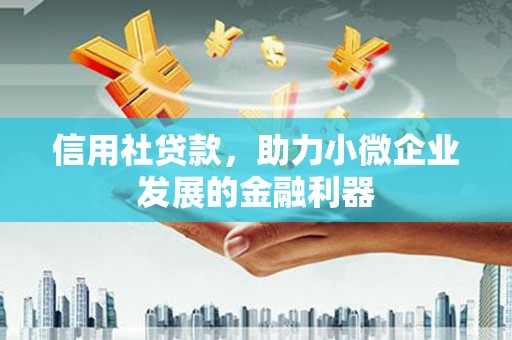 临渭信用社贷款，助力小微企业发展的金融利器